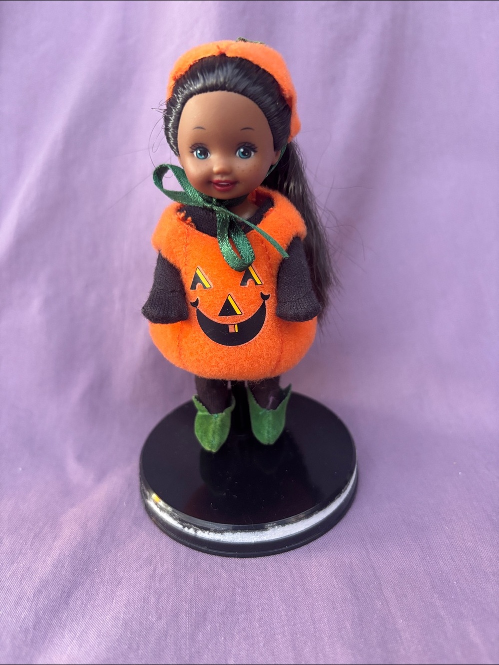 VTG 2001 Barbie little sister Kelly (Diedre) as Pumpkin Halloween Party limited